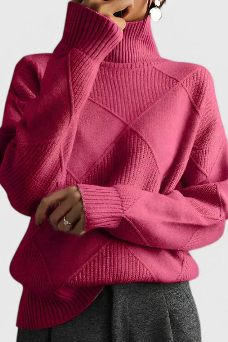 Jasmine Kasjmir Høj Hals Trøje Til Kvinder Eksklusiv