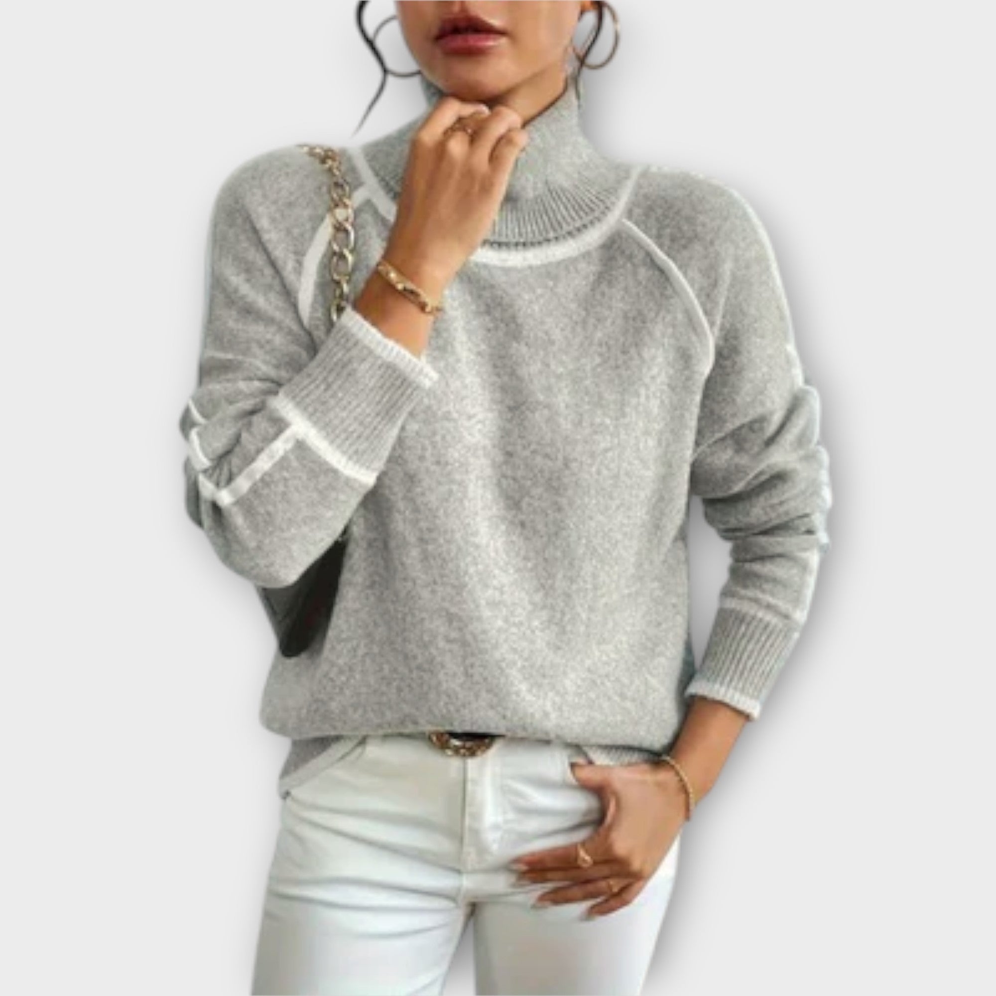 Eline Trøje Med Høj Hals Luksus Kollektion Eksklusiv
