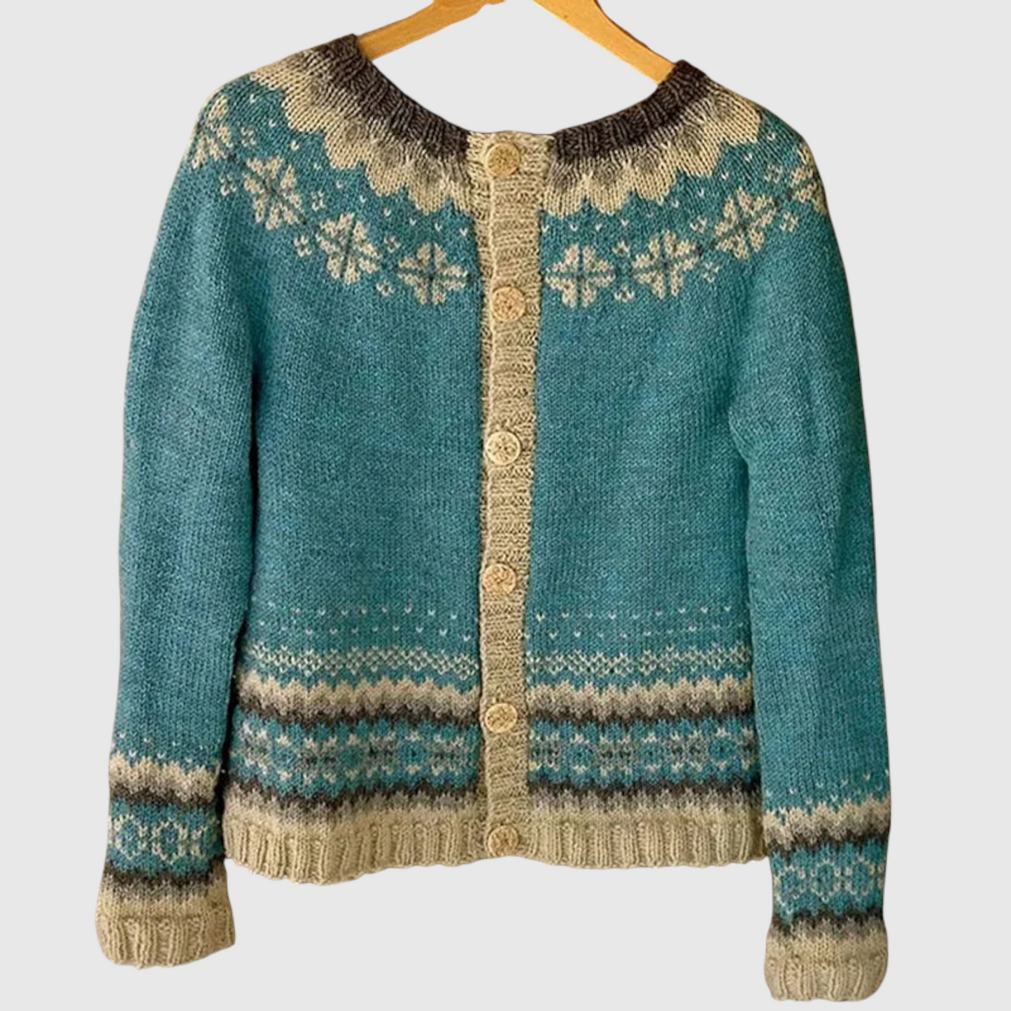 Allaira - Vintage islandsk uld cardigan