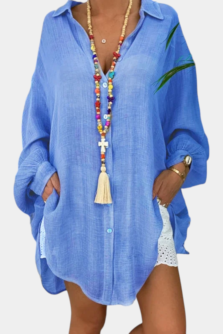 Melis Oversized Skjorte Af Let Bomuld Eksklusiv Kollektion