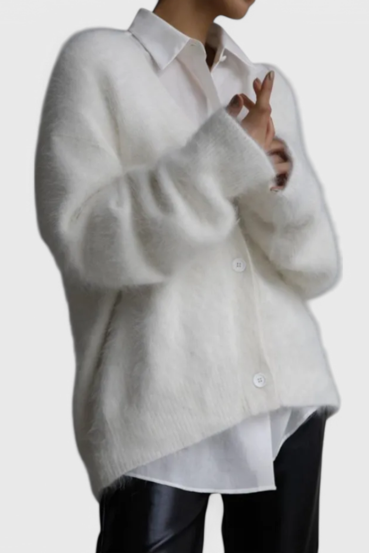 Daniela Cardigan Blandet Kashmiruld og Lammeuld Eksklusiv