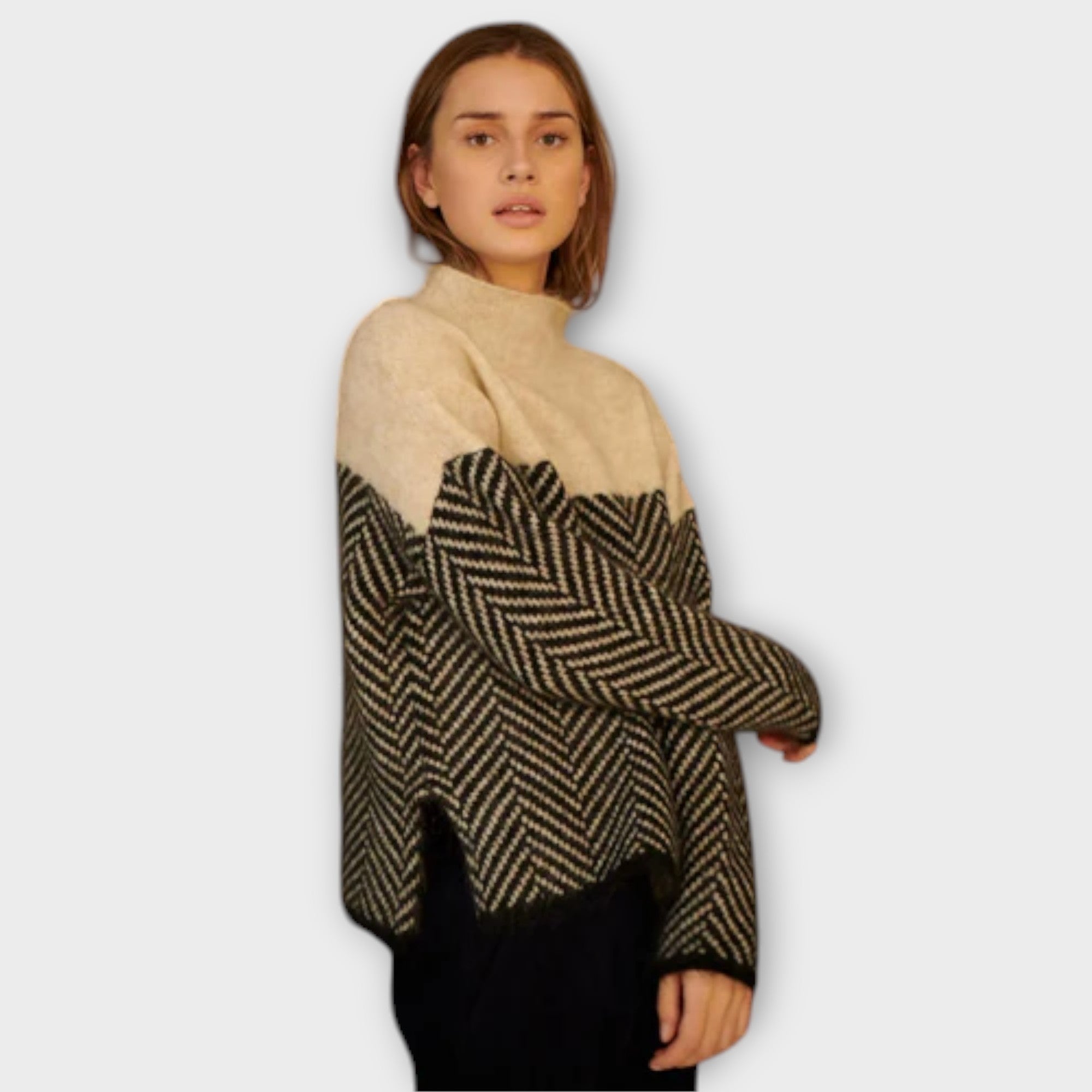 Eline Trøje Med Høj Hals Luksus Kollektion Eksklusiv