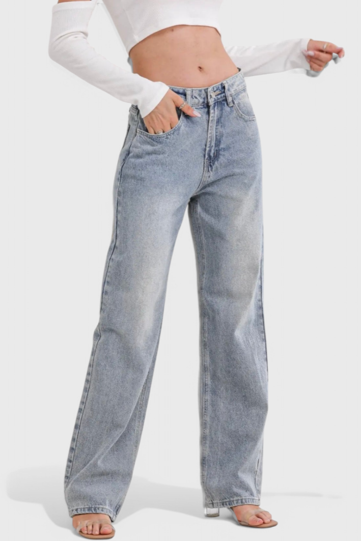 Roxy Jeans Vintage Slidte Med Høj Talje Patchwork Eksklusiv