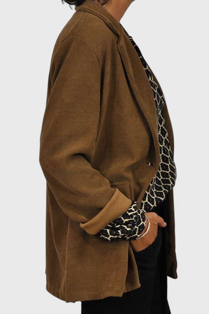 Jemima Bluse Med V Hals Og Geometrisk Print Eksklusiv