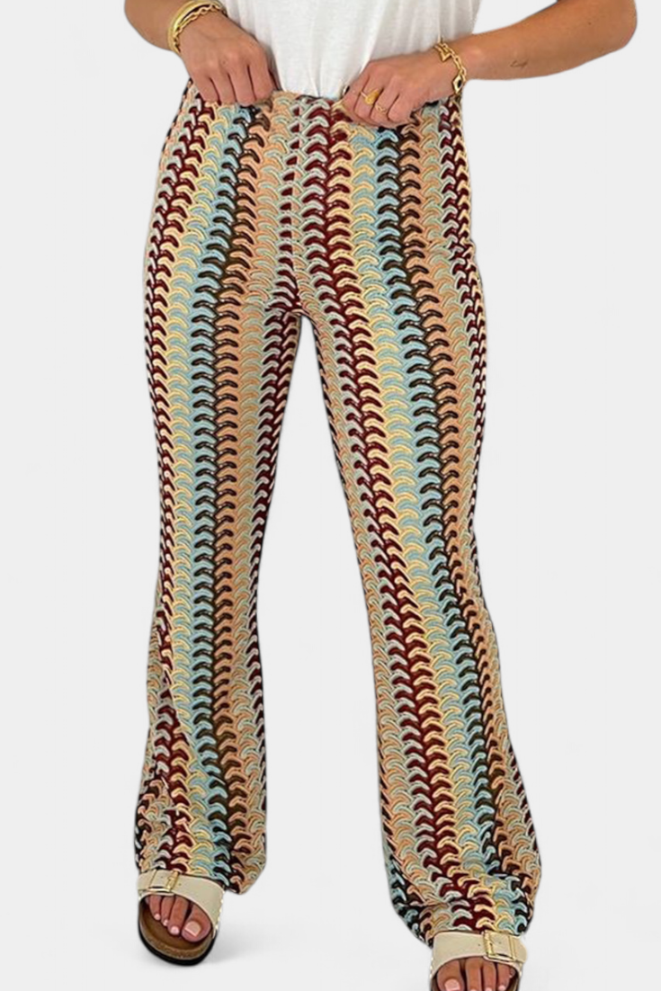 Carlie Bred Bukser Retro Spandex Elastisk Eksklusiv