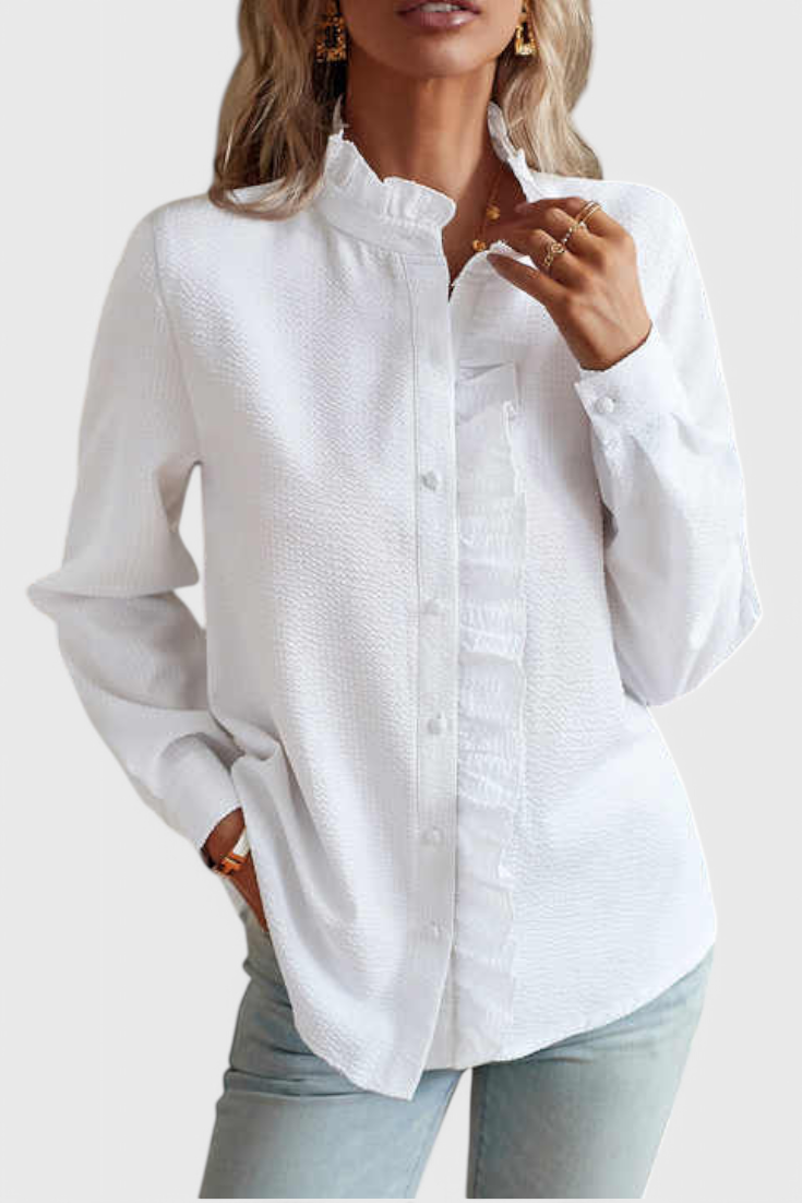 Lily Bluse Vanguard Stil Med Luksusstof Eksklusiv Kollektion