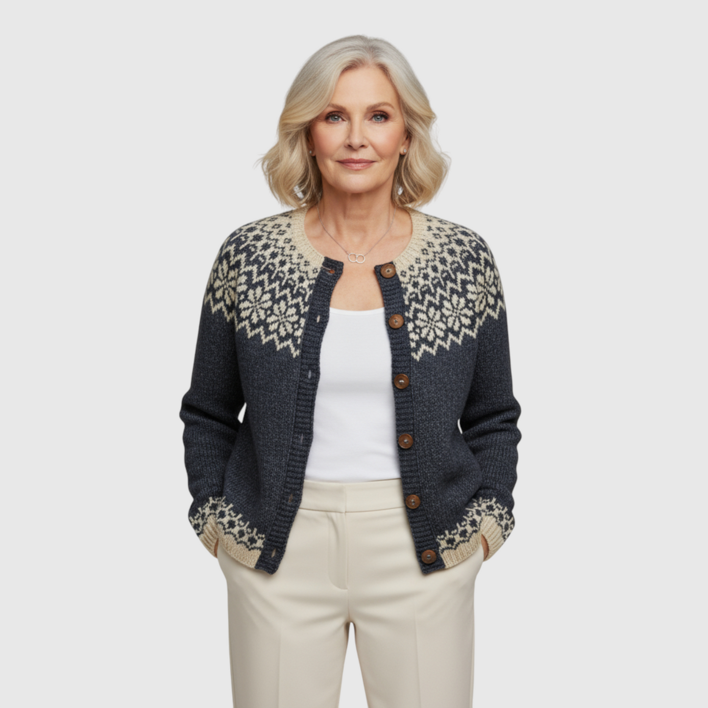 Hadley - Vintage strikket uld cardigan