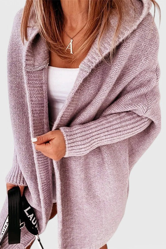 Lovisa Oversized Cardigan Hætte Luksus Strik Kollektion
