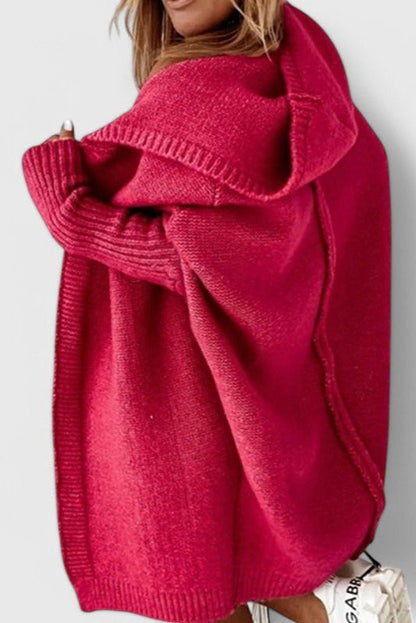 Lovisa Oversized Cardigan Hætte Luksus Strik Kollektion