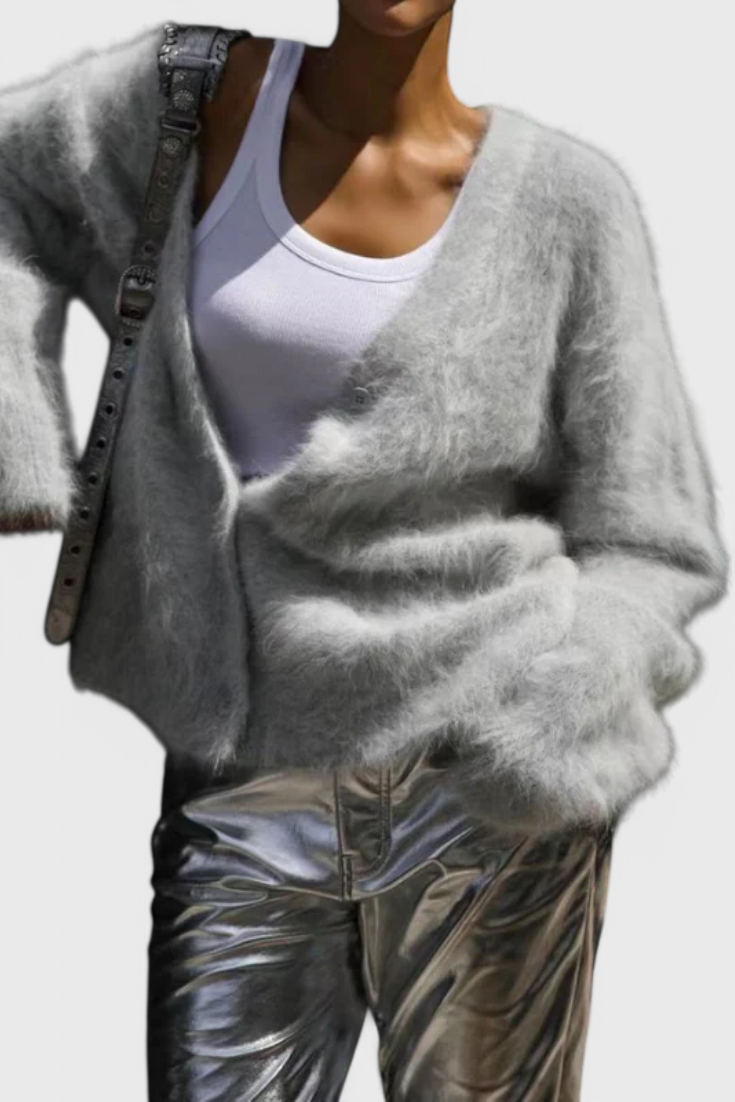 Daniela Cardigan Blandet Kashmiruld og Lammeuld Eksklusiv