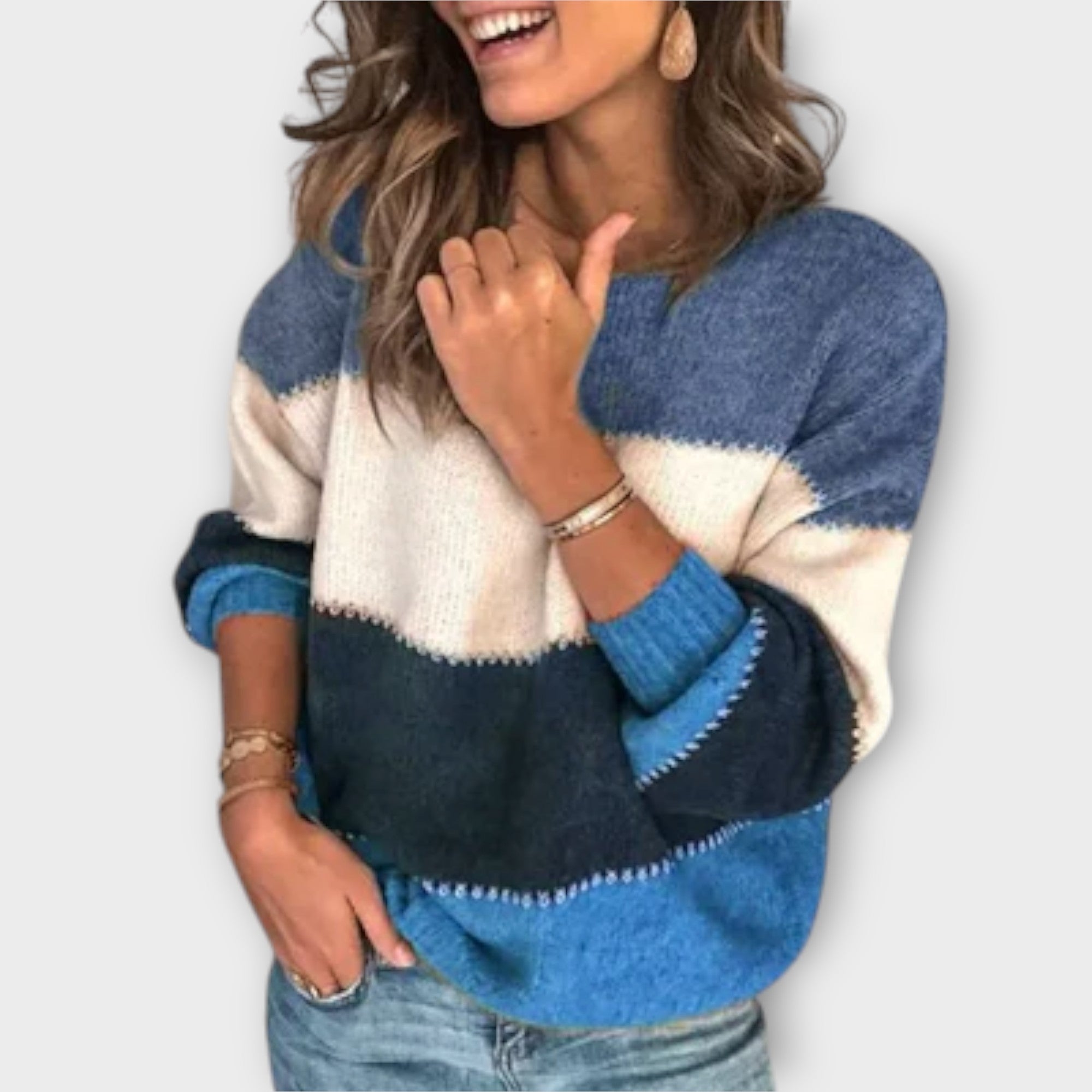 Eline Trøje Retro Højkvalitets Strik Eksklusiv Design
