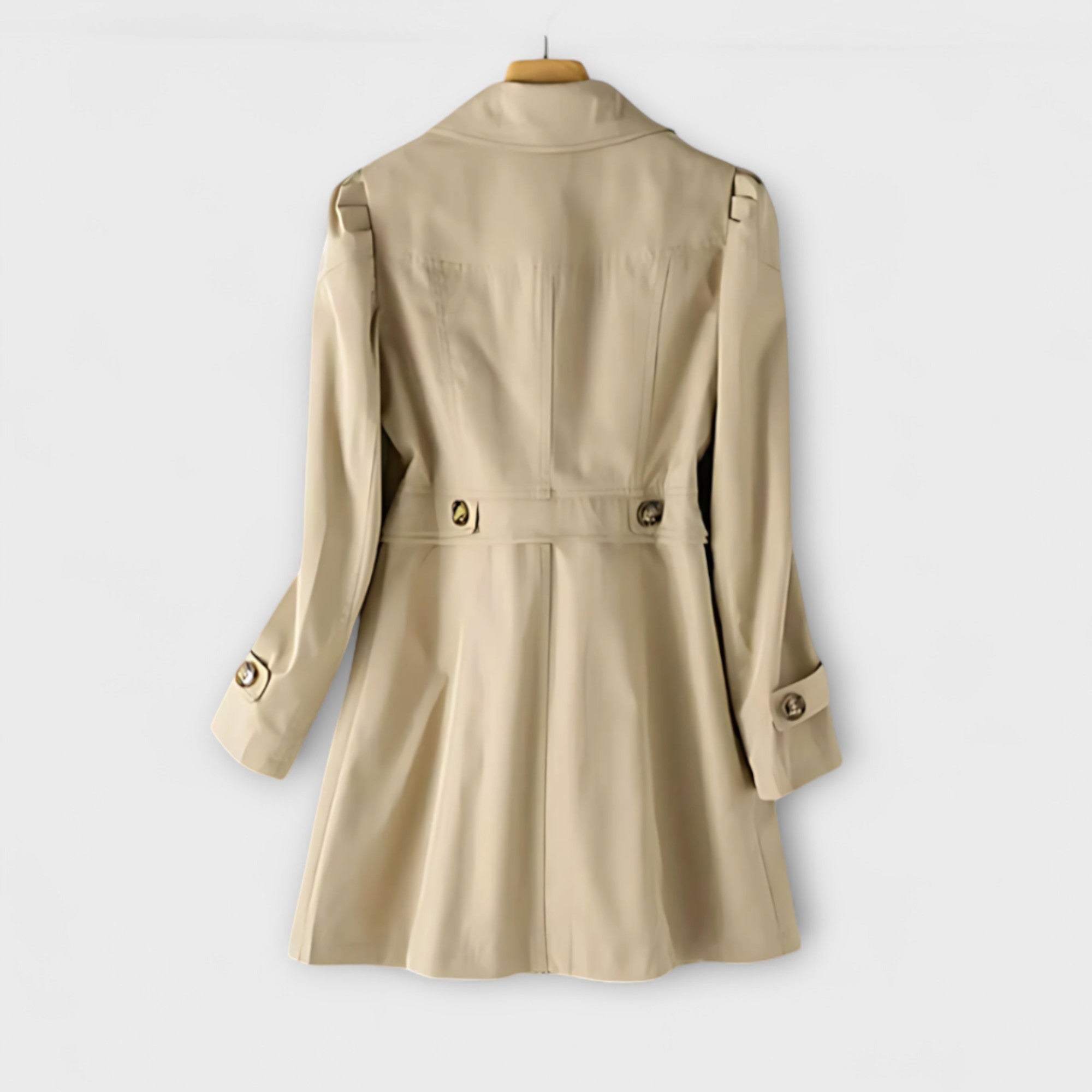 Claire Let Gabardine Trenchcoat Eksklusiv Klassisk Struktur