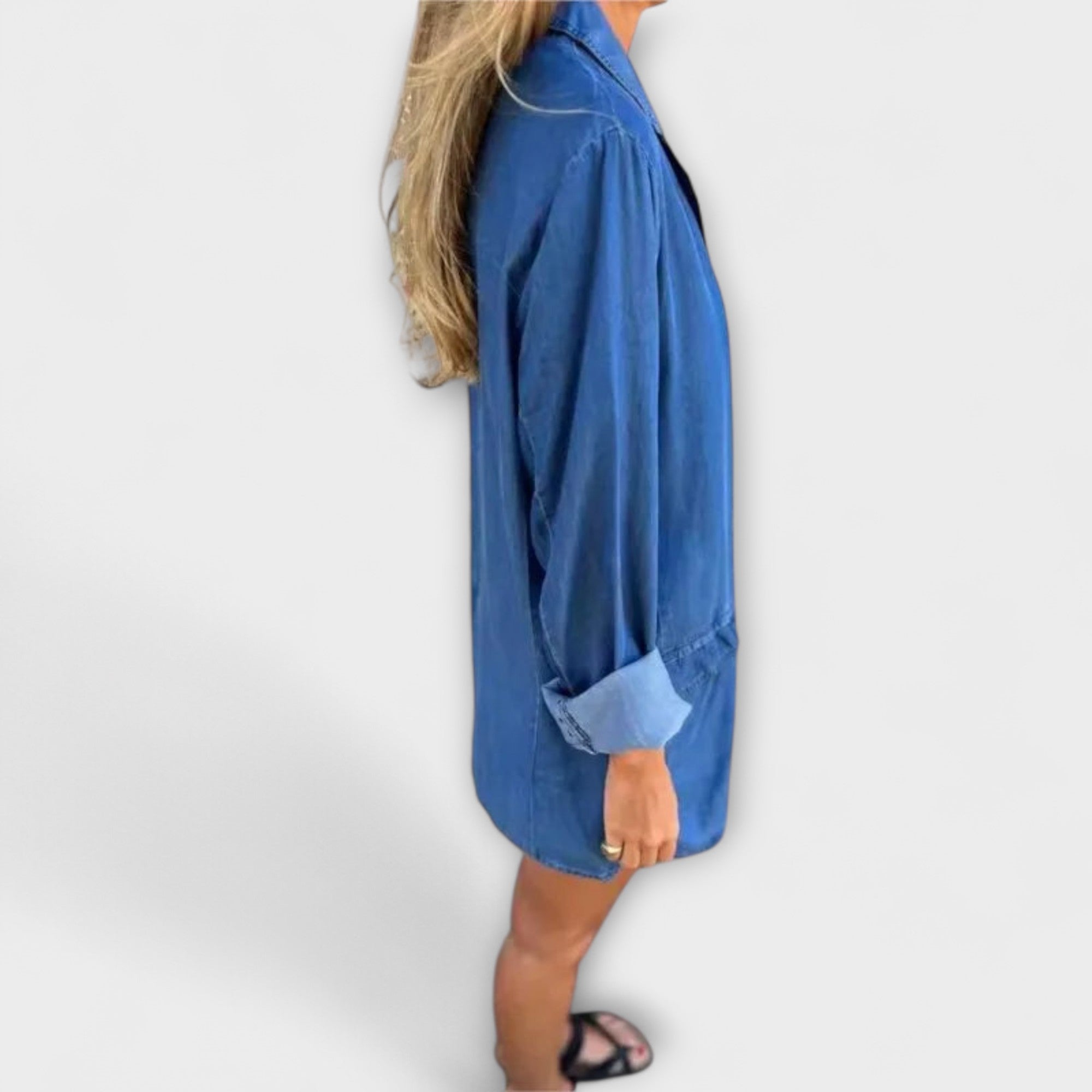 Elina Denim Dream Jakke Blazerstil Eksklusiv Kollektion