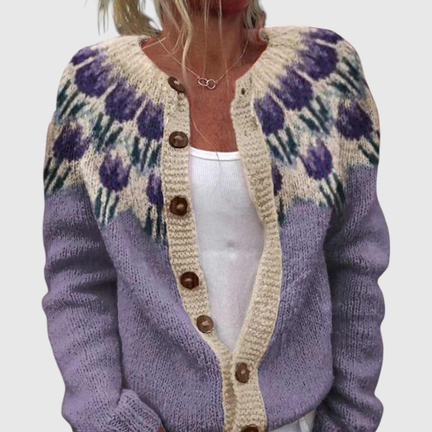 Josephine - Vintage islandsk uld cardigan