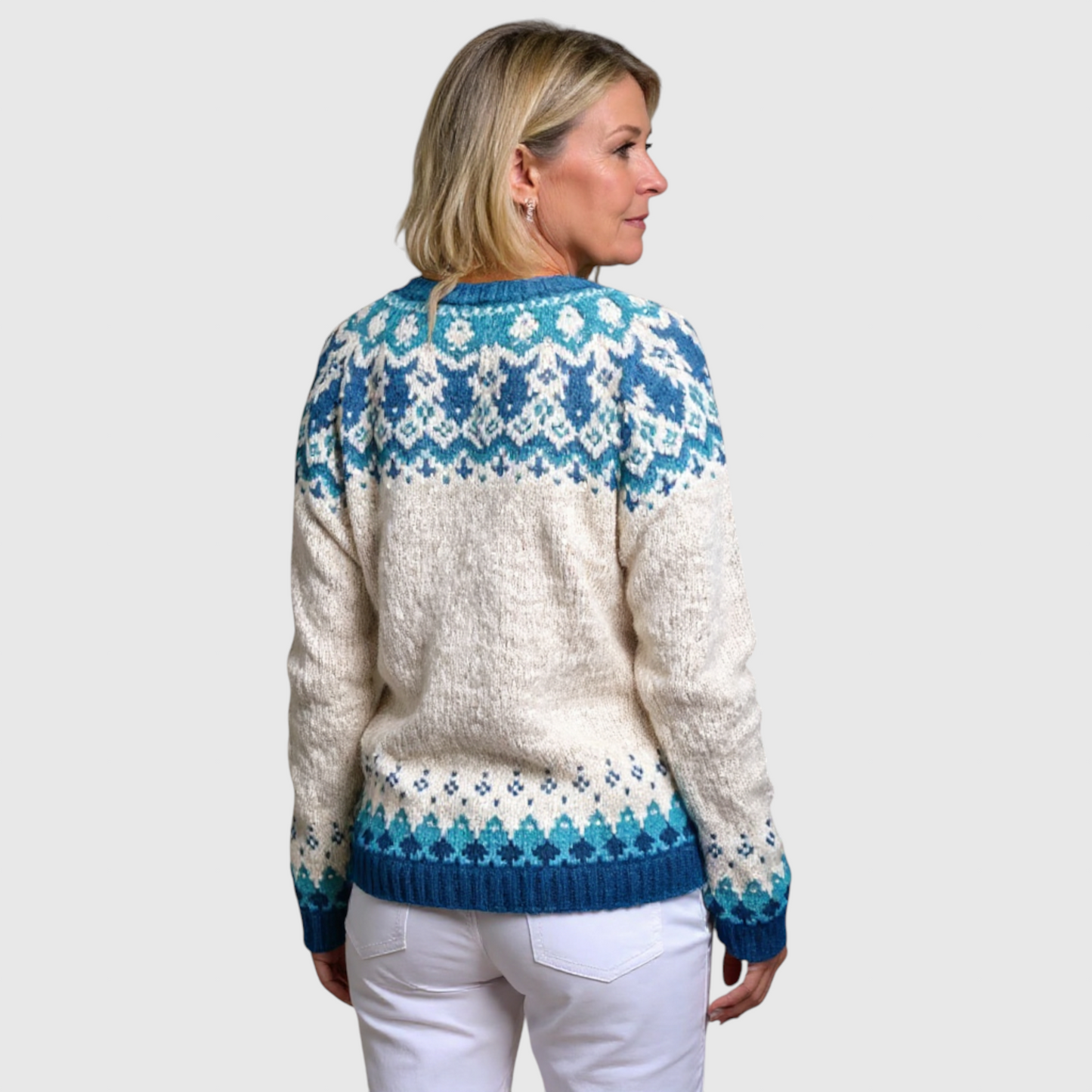 Eva - Vintage islandsk uld cardigan