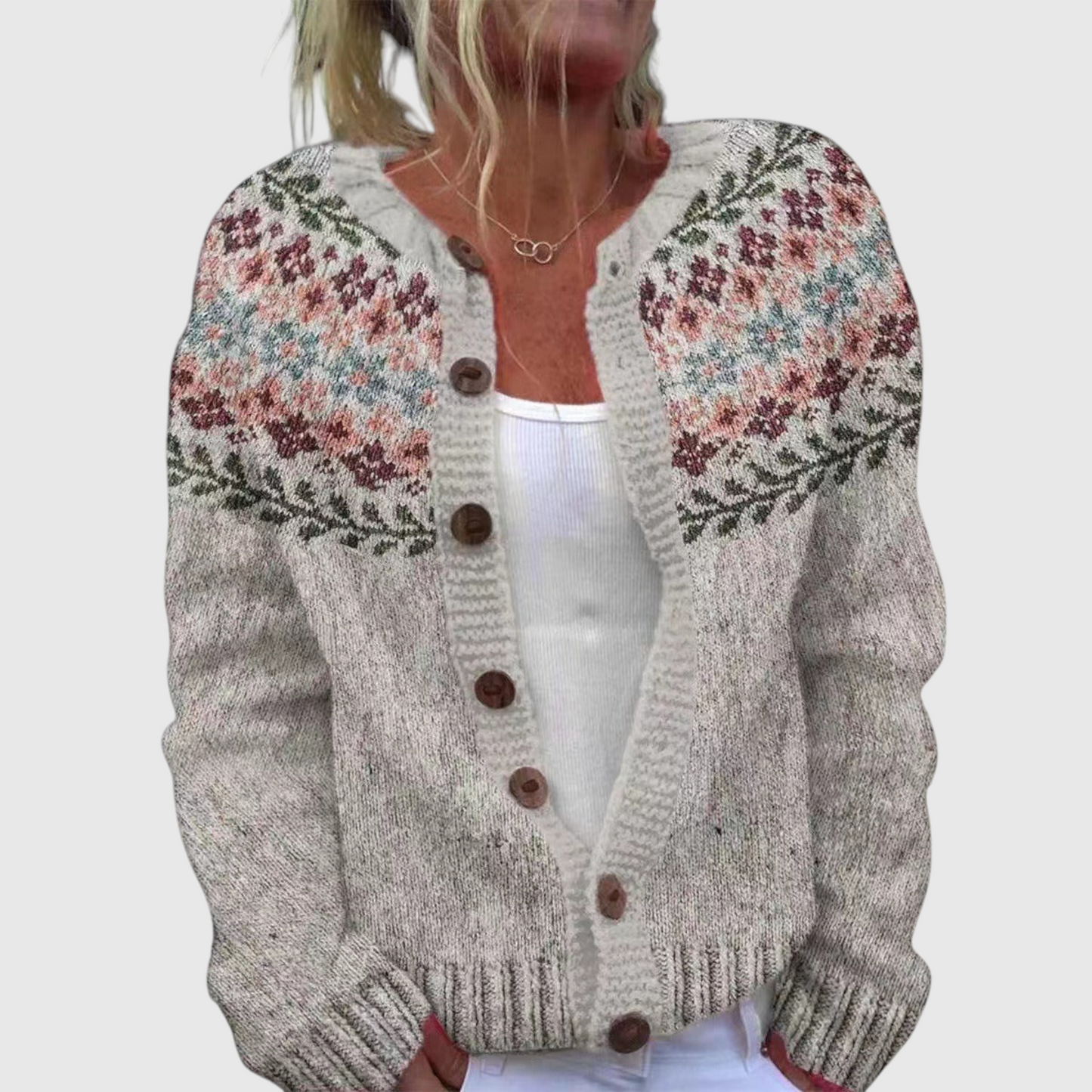 Madelyne - Vintage islandsk uld cardigan