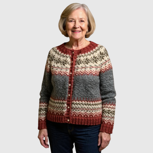 Atasha - Vintage islandsk uld cardigan