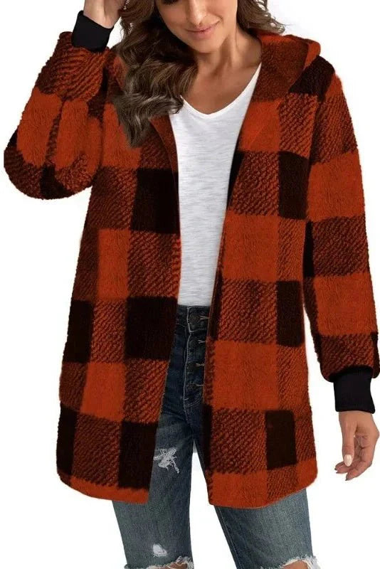 Alberte | Rutete Hættetrøje