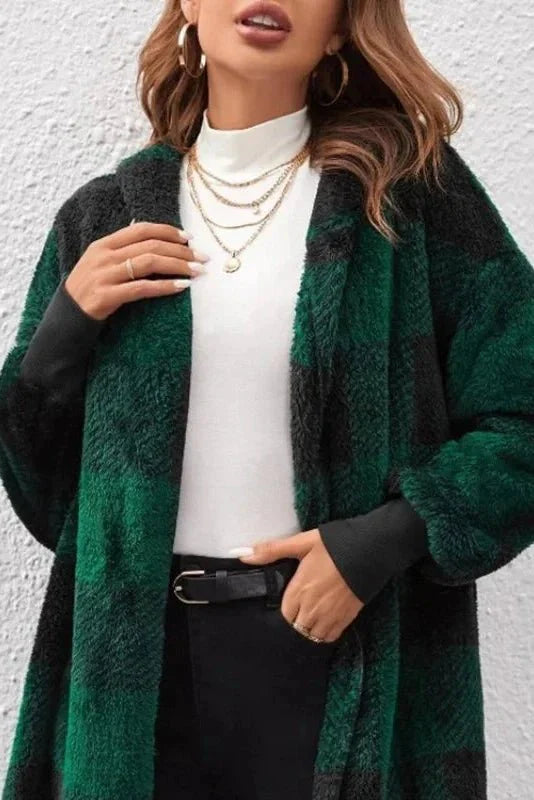 Alberte | Rutete Hættetrøje