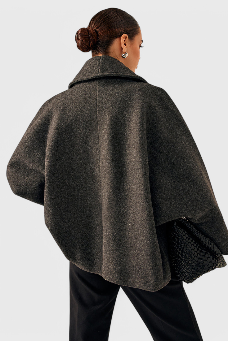 Helena Tweed Frakke Oversized Bomuld Polyester Eksklusiv
