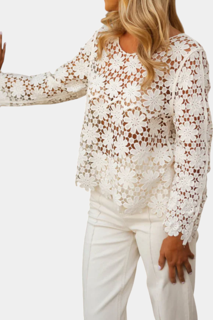 Sunspell Bluse Broderet Transparent Boheme Kollektion
