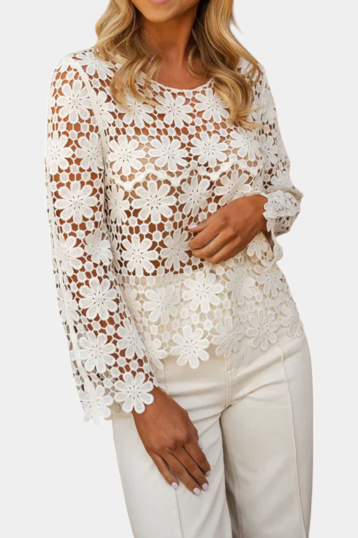 Sunspell Bluse Broderet Transparent Boheme Kollektion