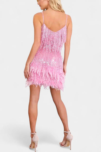 Bodil | Mini Fjerkjole