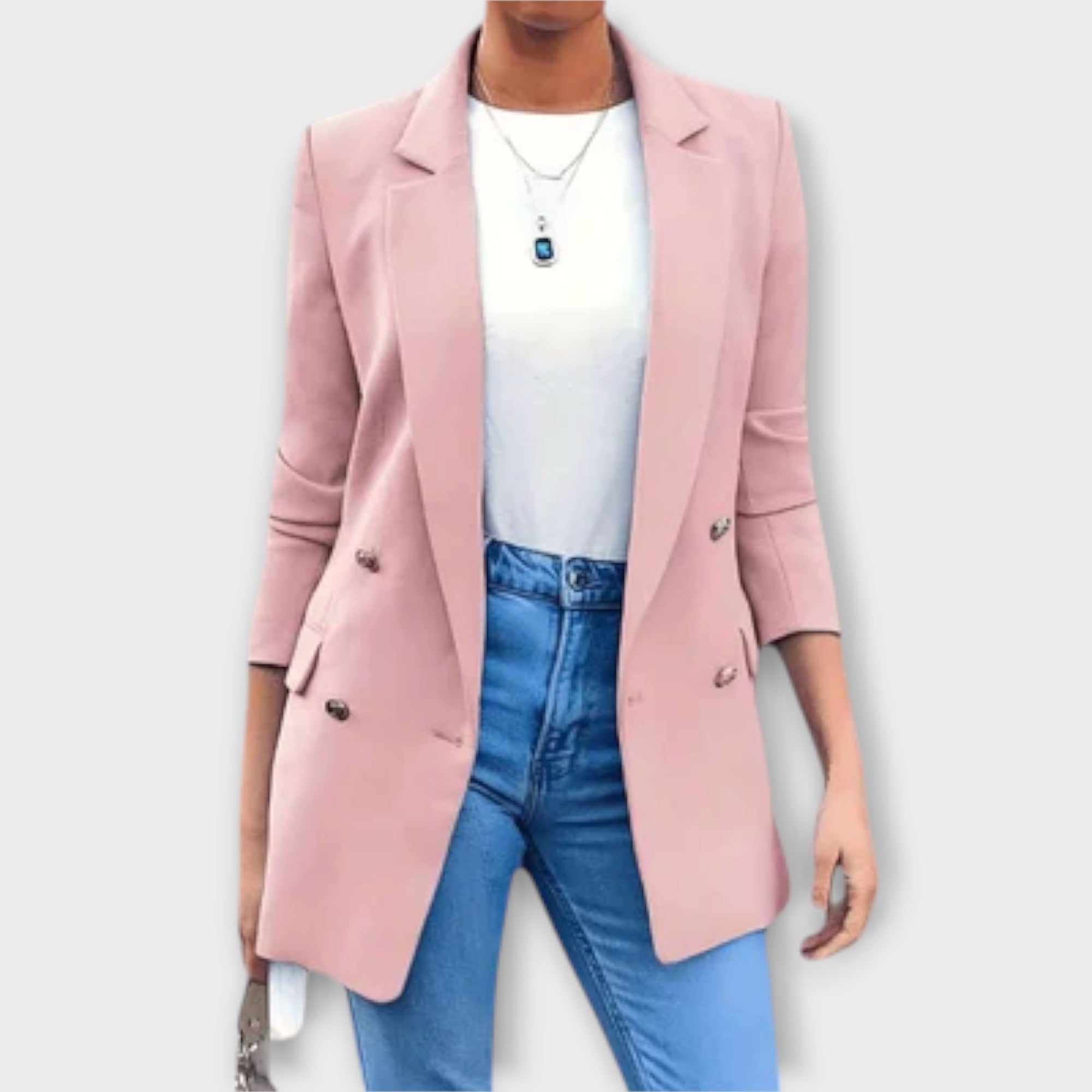 Eline Elegant Lang Frakke Dame Elegant Kollektion Eksklusiv