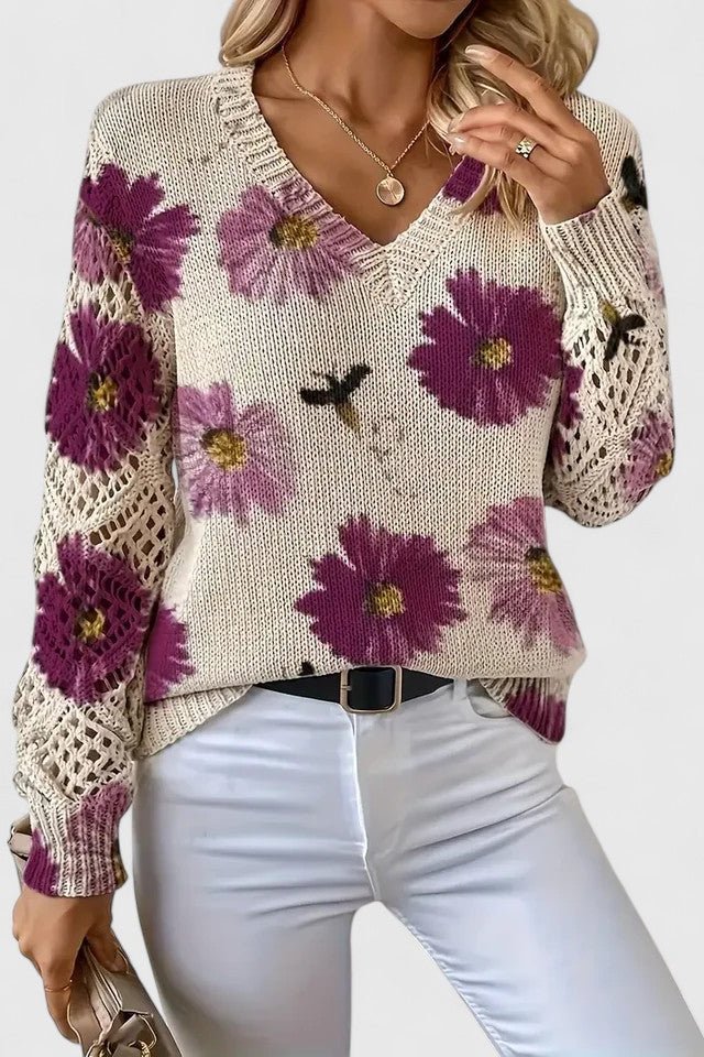 Emilie | Blomstret cardigan