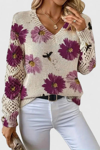 Emilie | Blomstret cardigan