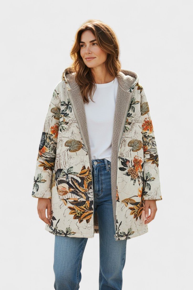 Fleural™ – Blomster fleece jakke