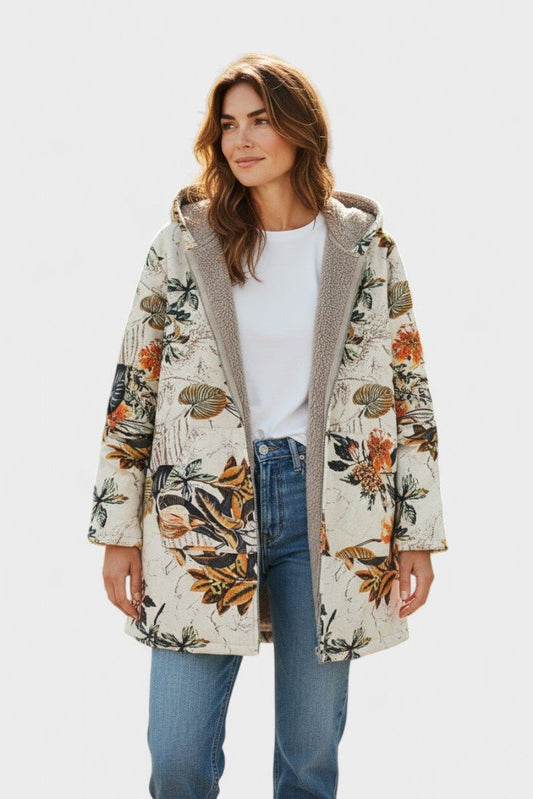 Fleural™ – Blomster fleece jakke