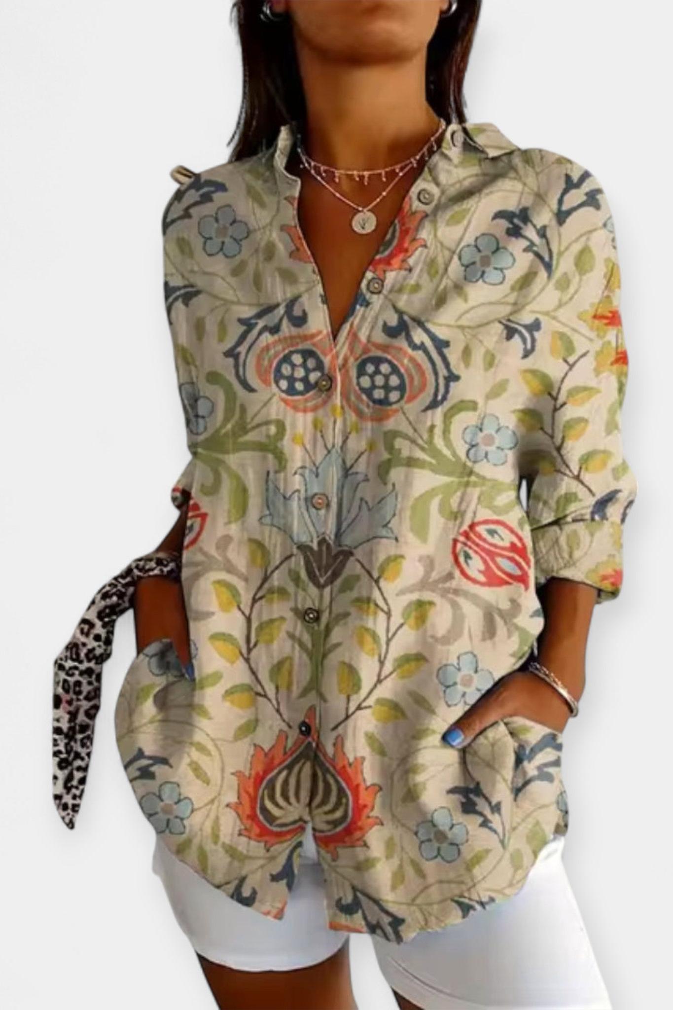 Frida | Blomsterprint skjorte