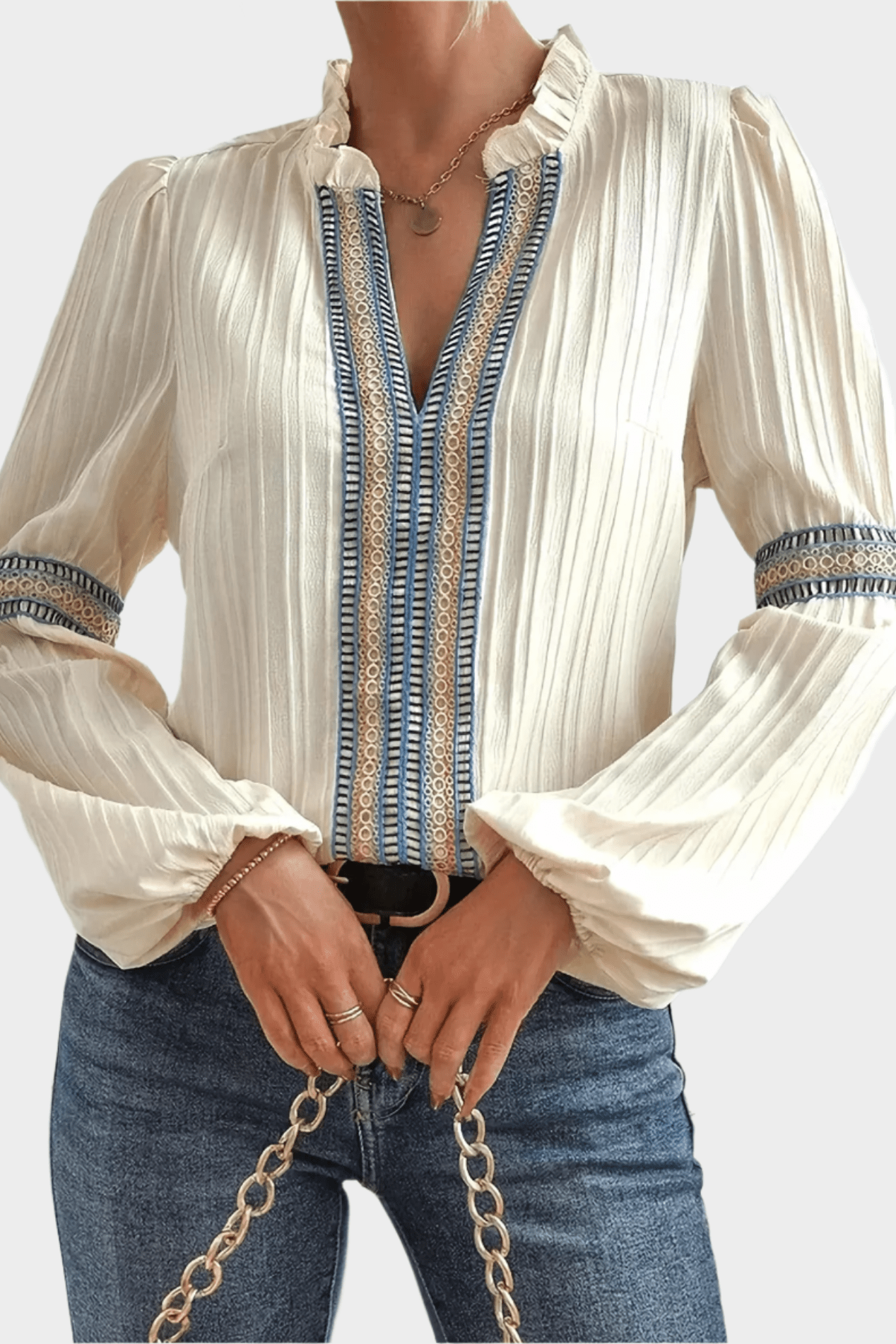 Henriette | V-hals skjorte