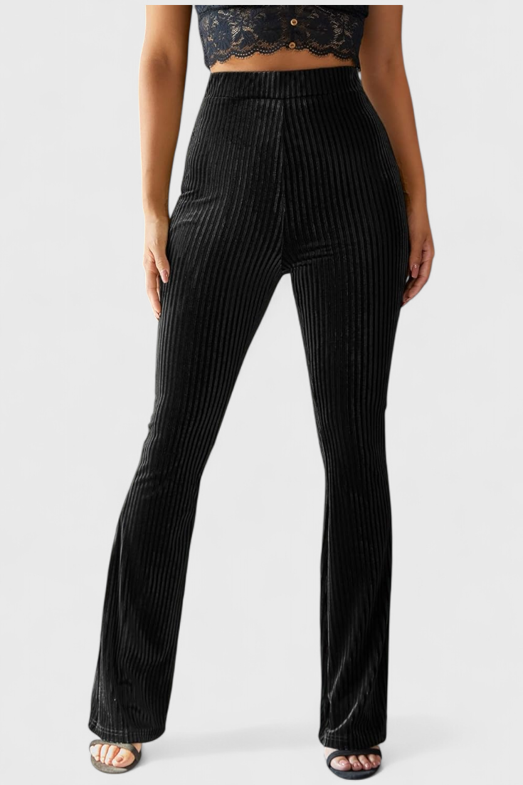 Liset Bukser Fin Velour Kollektion Eksklusiv Stil Luksus
