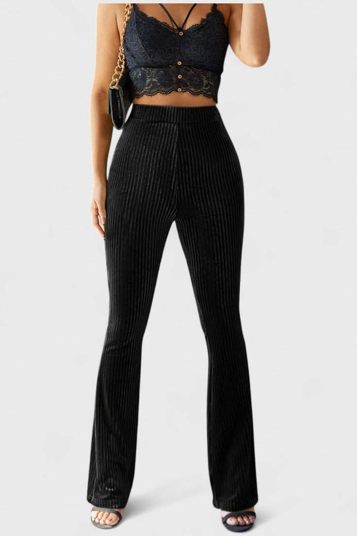 Liset Bukser Fin Velour Kollektion Eksklusiv Stil Luksus
