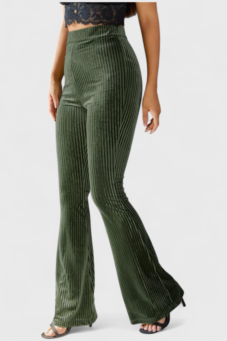 Liset Bukser Fin Velour Kollektion Eksklusiv Stil Luksus