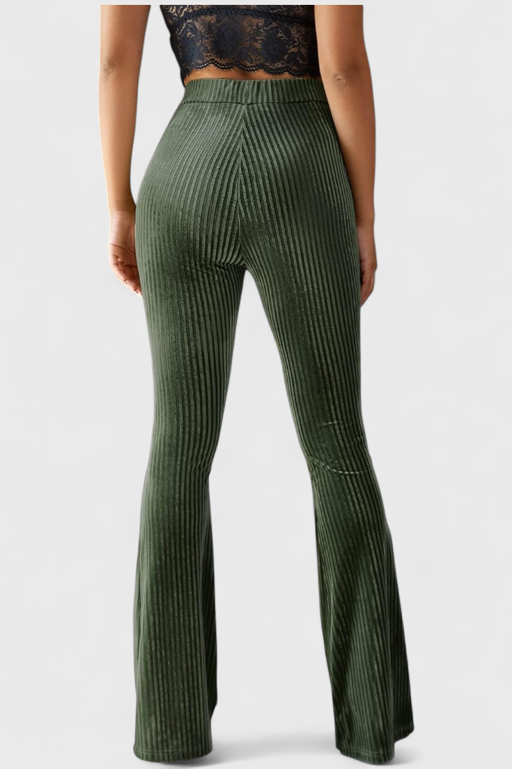 Liset Bukser Fin Velour Kollektion Eksklusiv Stil Luksus