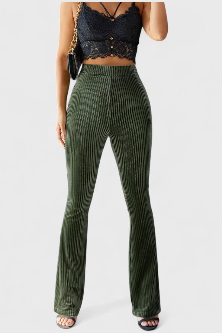 Liset Bukser Fin Velour Kollektion Eksklusiv Stil Luksus