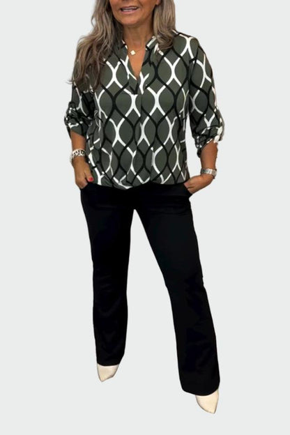 Lene | Grafisk Ivy-bluse