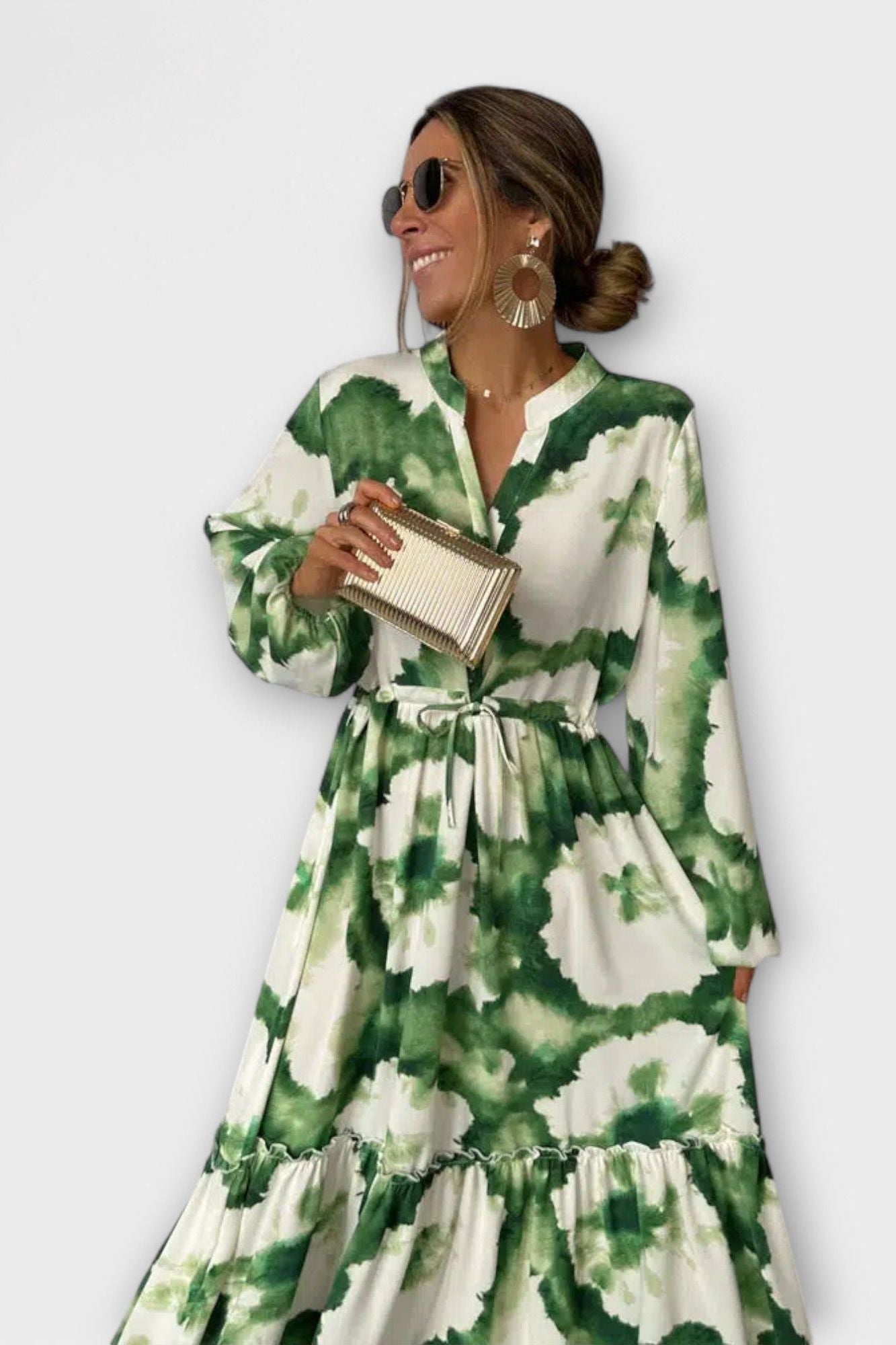 Luna | Blomstret maxikjole