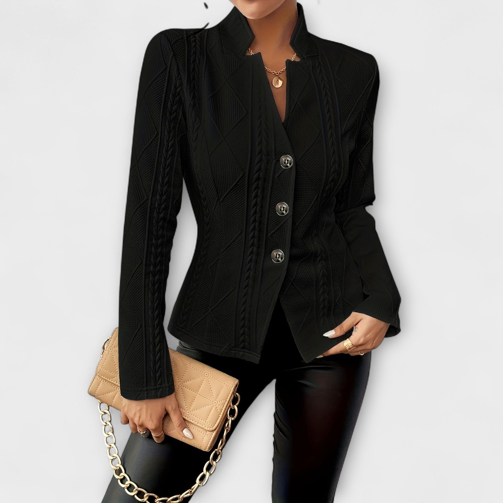 Selina Blazer Eksklusiv Kvinde Elegant Silhuet Med Snit