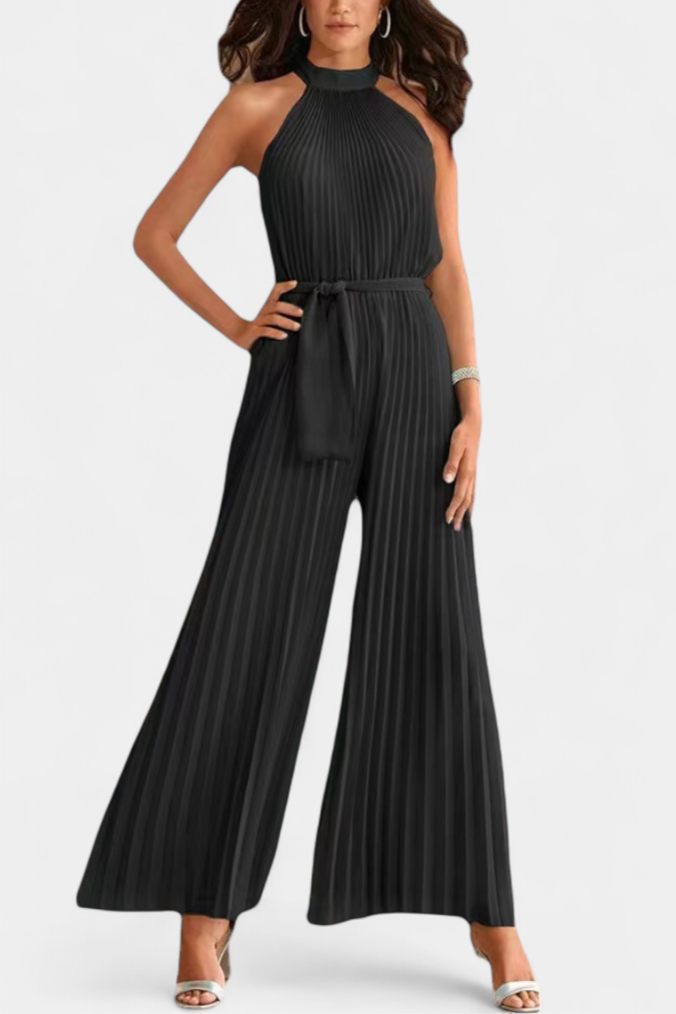 Patrizia Mono Palazzo Plisado Halter Hals Eksklusiv