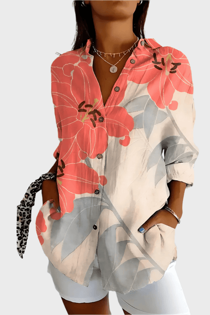 Rosa | Blomstret skjorte