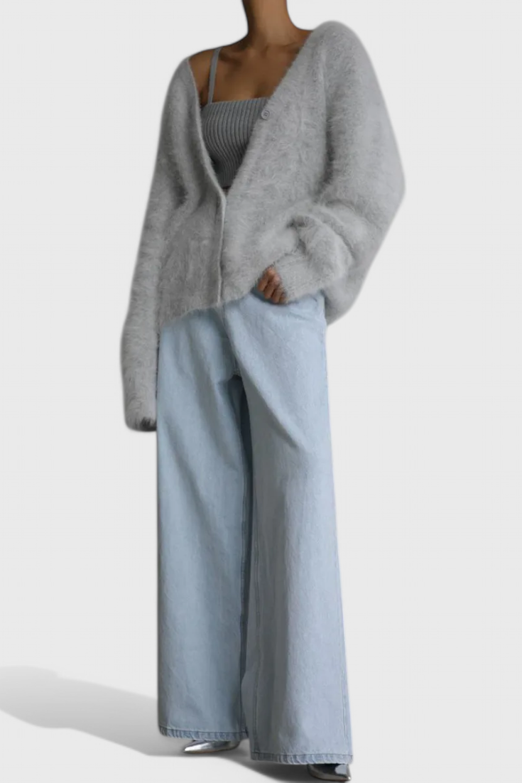 Daniela Cardigan Blandet Kashmiruld og Lammeuld Eksklusiv