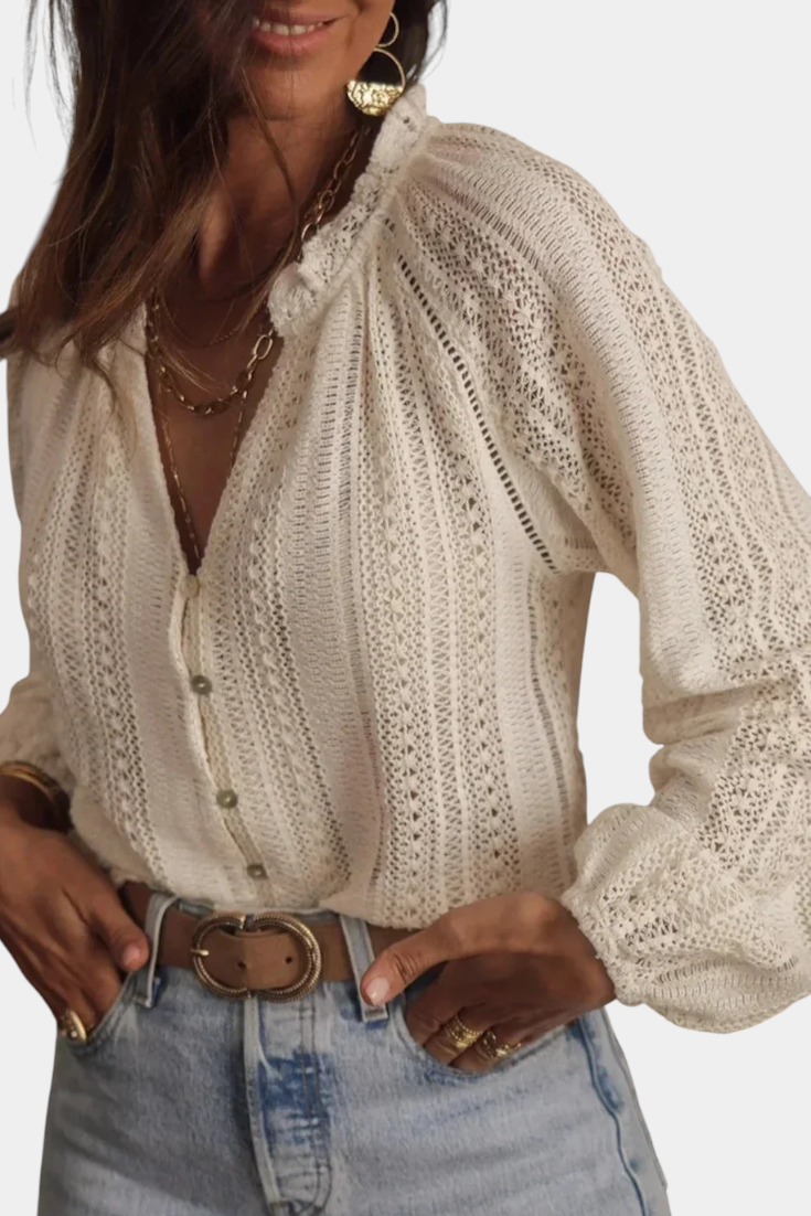 Hanalei Bluse Vintage Bomuld Polyester Strand Eksklusiv