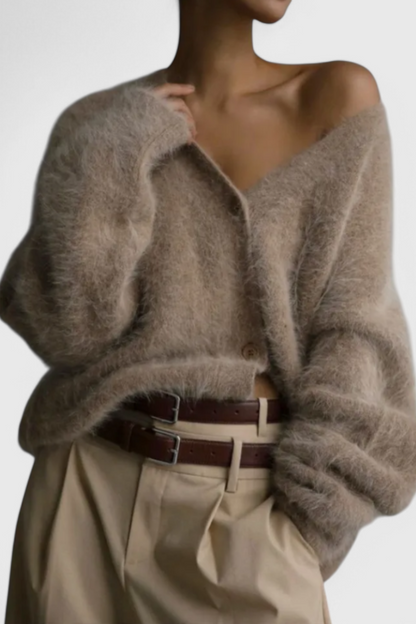 Daniela Cardigan Blandet Kashmiruld og Lammeuld Eksklusiv