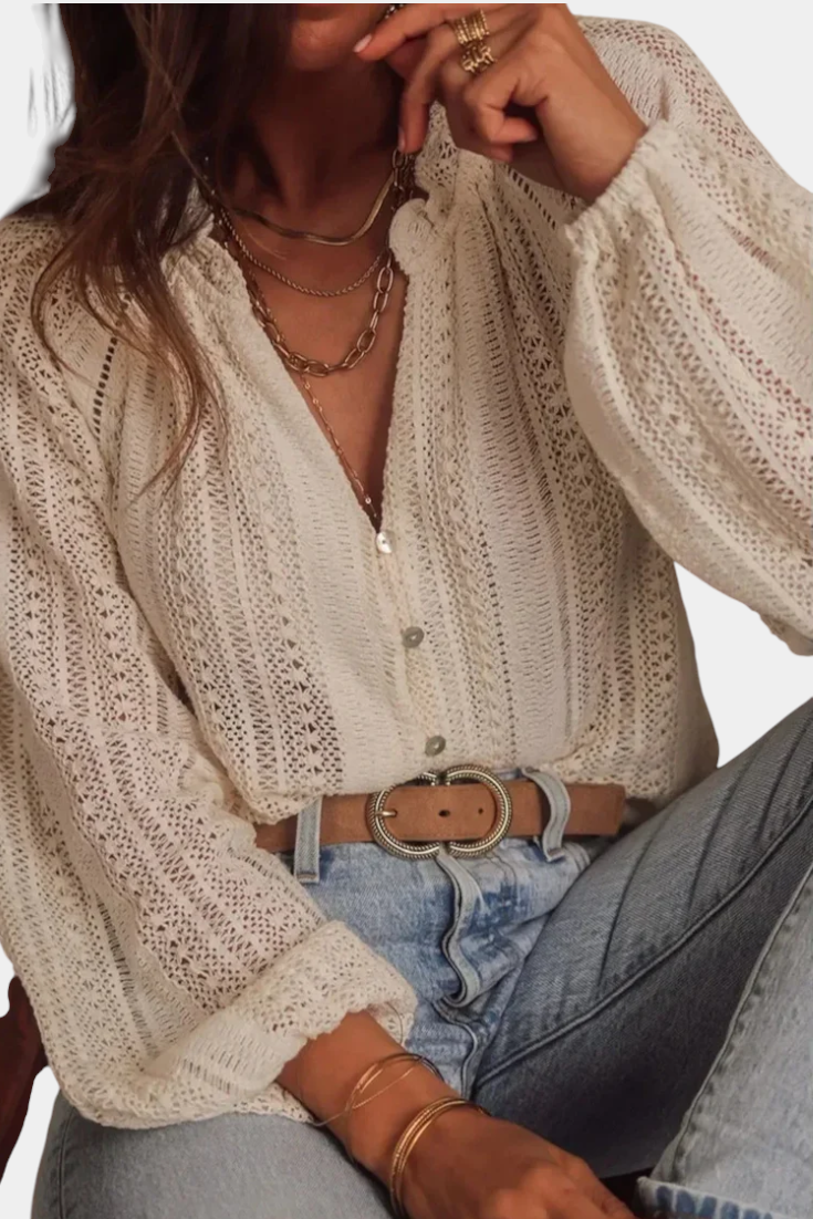 Hanalei Bluse Vintage Bomuld Polyester Strand Eksklusiv