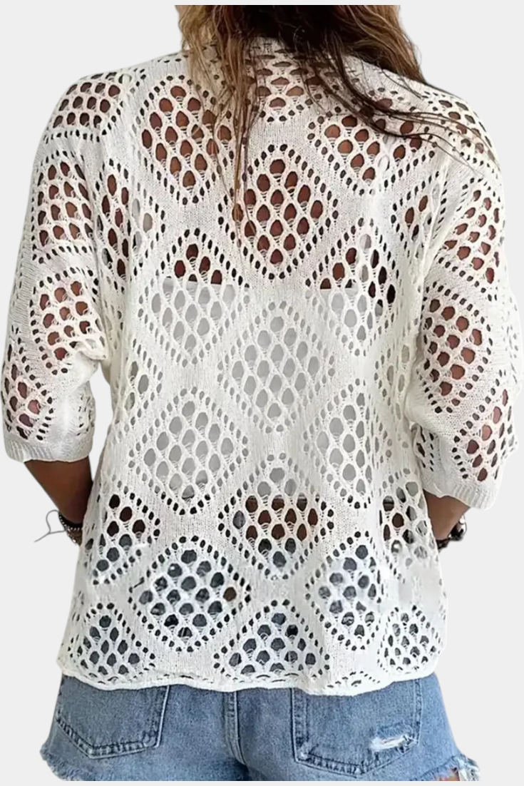 Fern Bluse I Blonder Og 100 Procent Polyester Langærmet