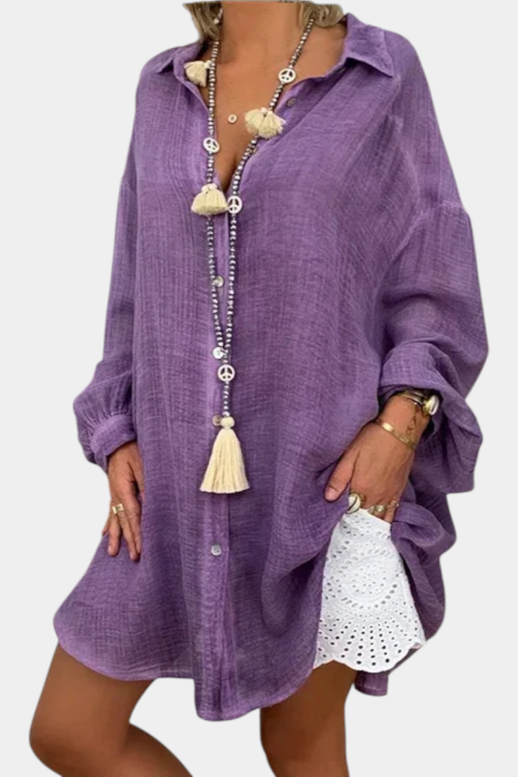Melis Oversized Skjorte Af Let Bomuld Eksklusiv Kollektion
